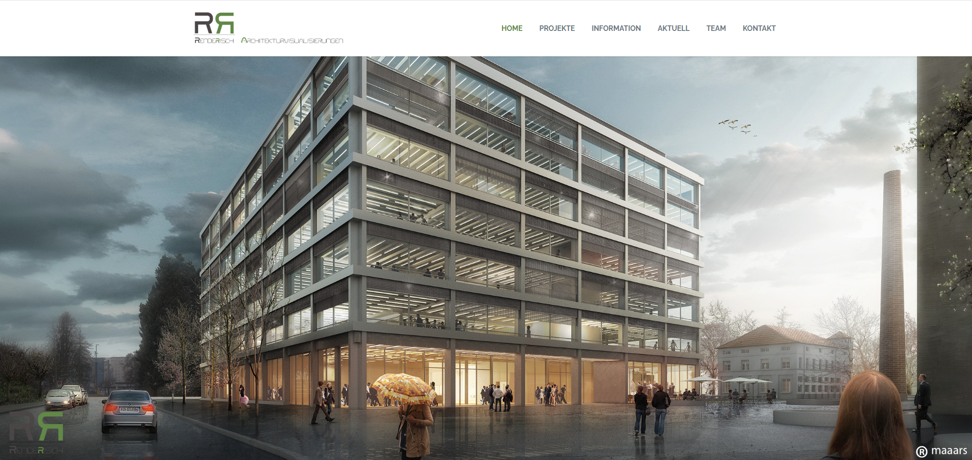 Screenshot der Renderisch Webseite